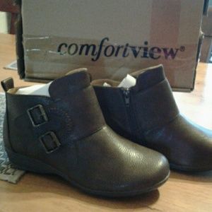 Boot- Amberly Ankle Chocolate Brown-Size 10-1/2 W